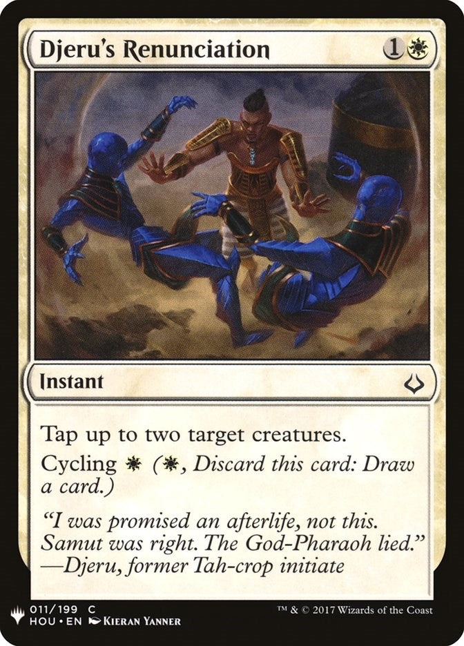 Image for Djeru's Renunciation (11) (The List Reprints) - Magic: The Gathering