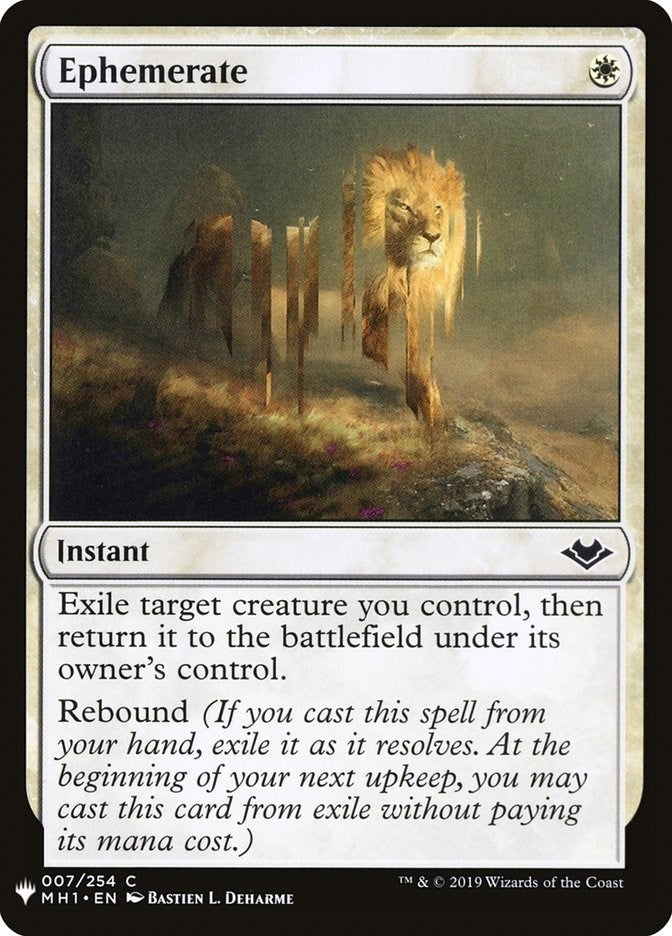 Image for Ephemerate (7) (The List Reprints) - Magic: The Gathering
