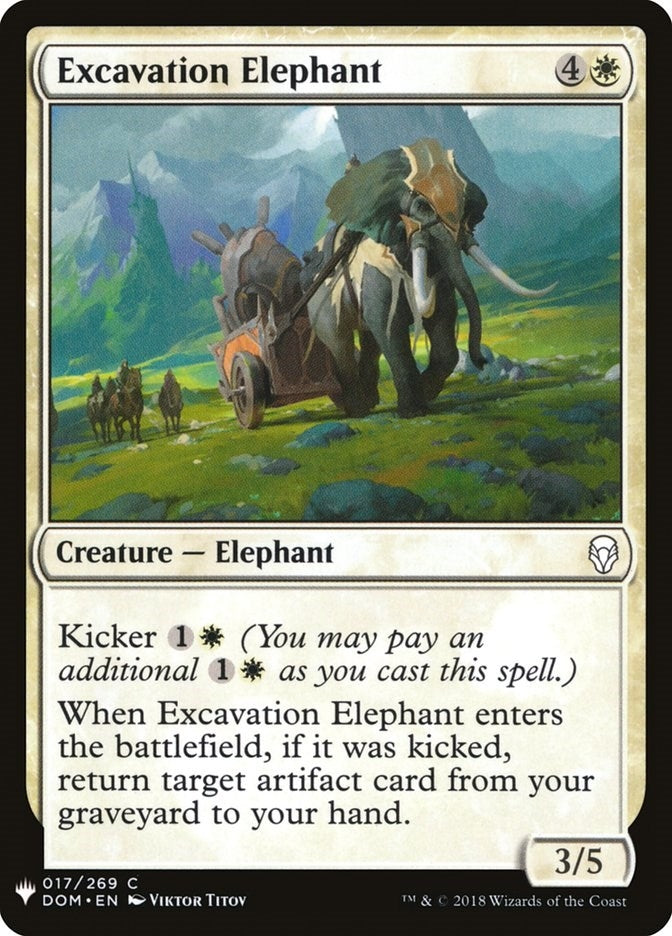 Image for Excavation Elephant (17) (The List Reprints) - Magic: The Gathering