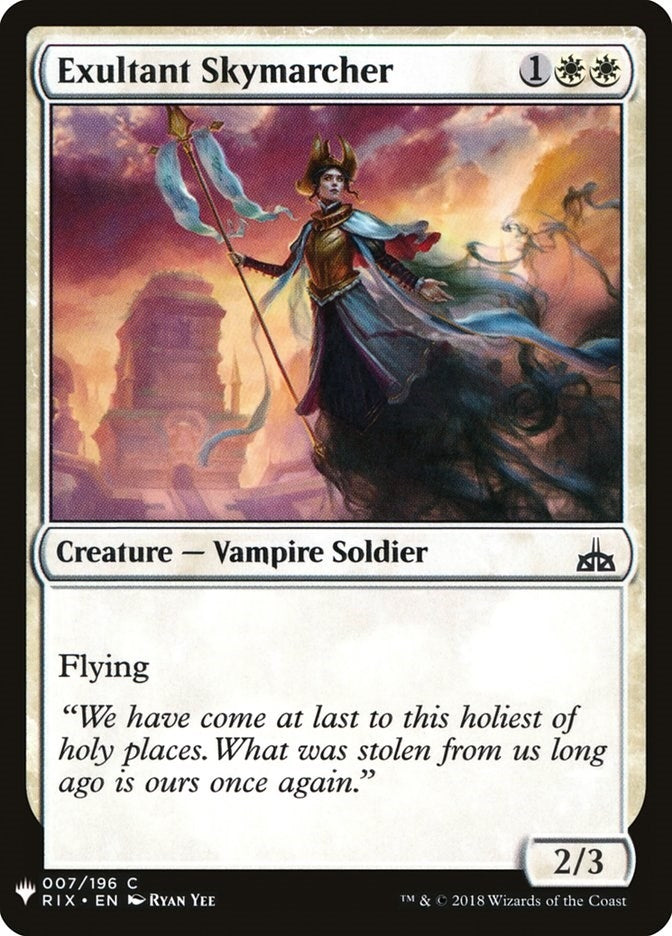 Image for Exultant Skymarcher (7) (The List Reprints) - Magic: The Gathering