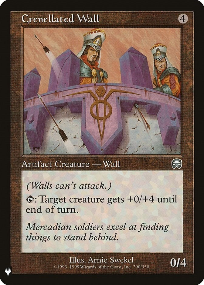 Image for Crenellated Wall (290) (The List Reprints) - Magic: The Gathering