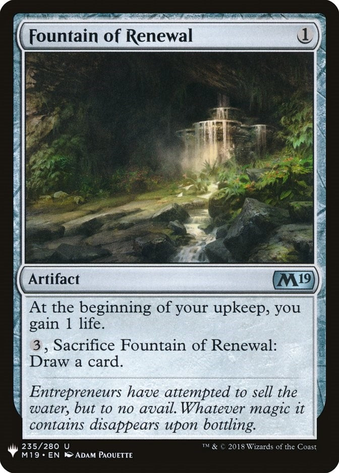 Image for Fountain of Renewal (235) (The List Reprints) - Magic: The Gathering
