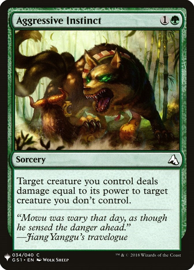 Image for Aggressive Instinct (34) (The List Reprints) - Magic: The Gathering