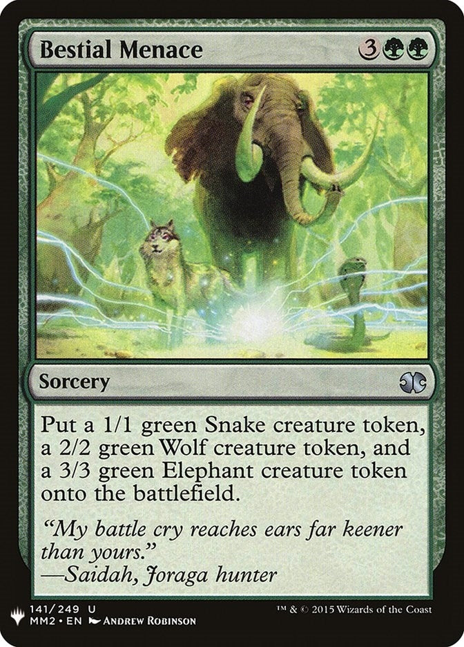 Image for Bestial Menace (141) (The List Reprints) - Magic: The Gathering