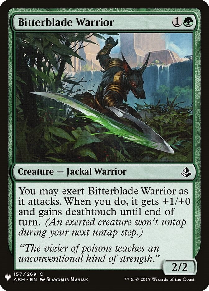 Image for Bitterblade Warrior (157) (The List Reprints) - Magic: The Gathering
