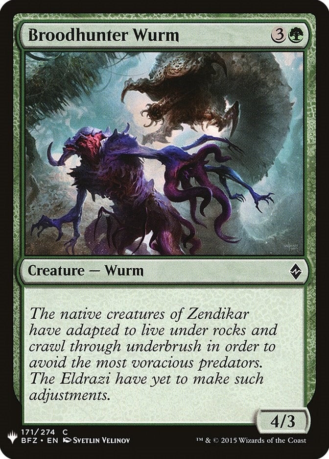 Image for Broodhunter Wurm (171) (The List Reprints) - Magic: The Gathering