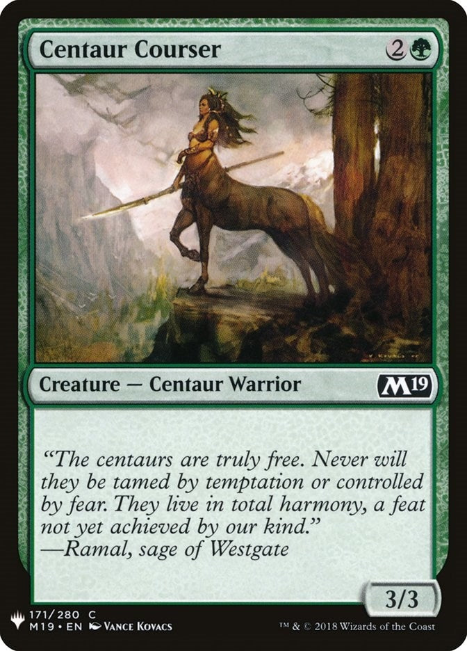 Image for Centaur Courser (171) (The List Reprints) - Magic: The Gathering