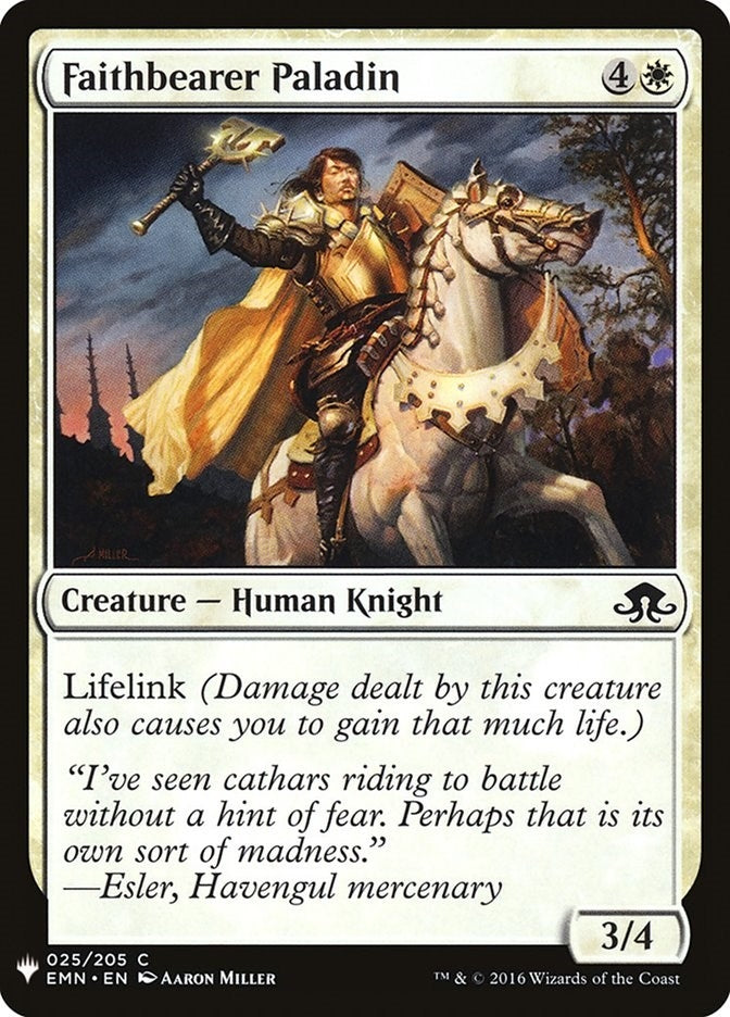 Image for Faithbearer Paladin (25) (The List Reprints) - Magic: The Gathering