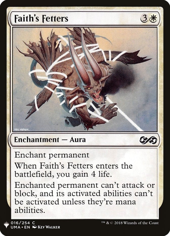 Image for Faith's Fetters (16) (The List Reprints) - Magic: The Gathering