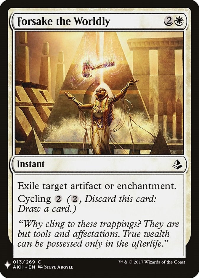 Image for Forsake the Worldly (13) (The List Reprints) - Magic: The Gathering