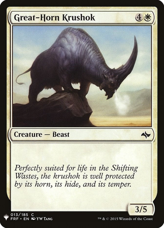 Image for Great-Horn Krushok (13) (The List Reprints) - Magic: The Gathering