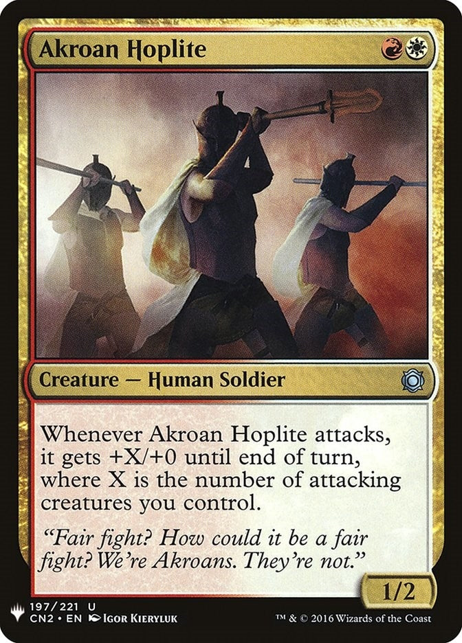 Image for Akroan Hoplite (197) (The List Reprints) - Magic: The Gathering