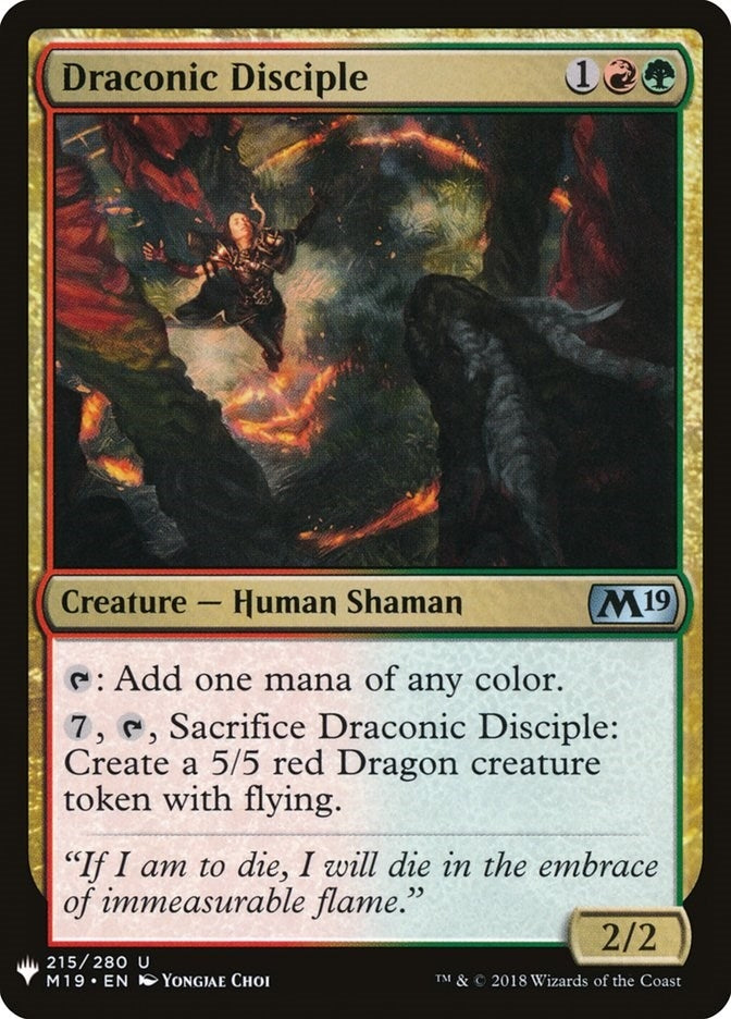 Image for Draconic Disciple (215) (The List Reprints) - Magic: The Gathering