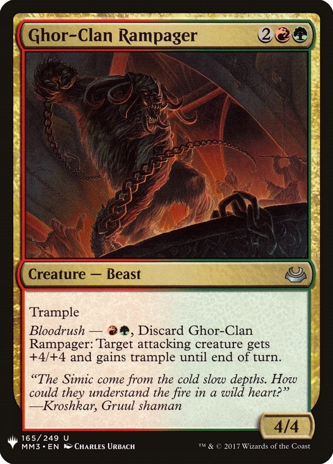 Image for Ghor-Clan Rampager (165) (The List Reprints) - Magic: The Gathering