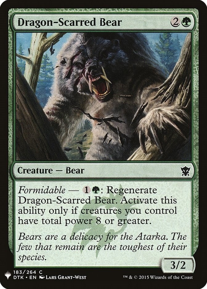 Image for Dragon-Scarred Bear (183) (The List Reprints) - Magic: The Gathering