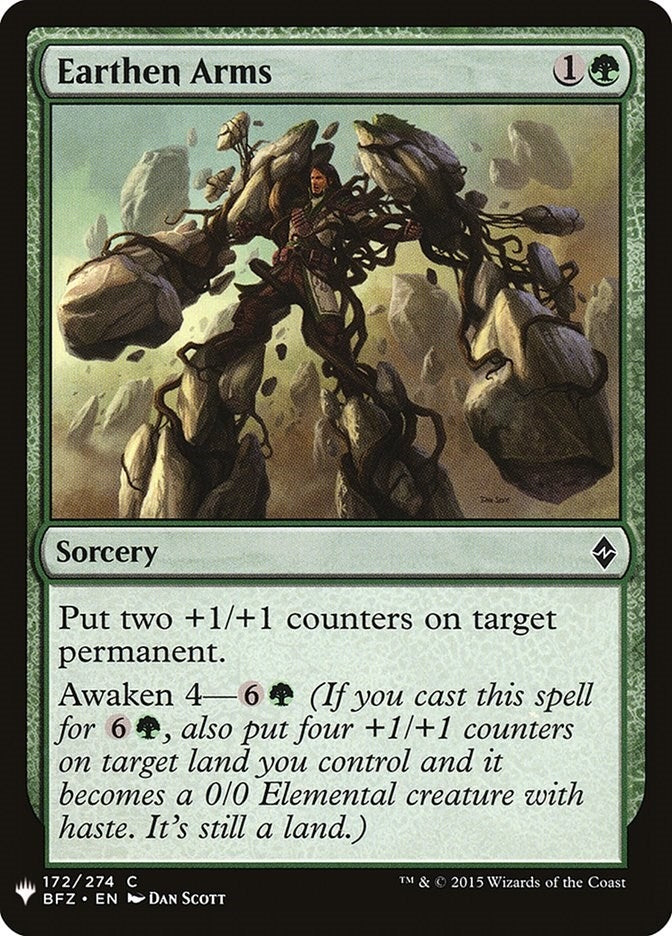 Image for Earthen Arms (172) (The List Reprints) - Magic: The Gathering