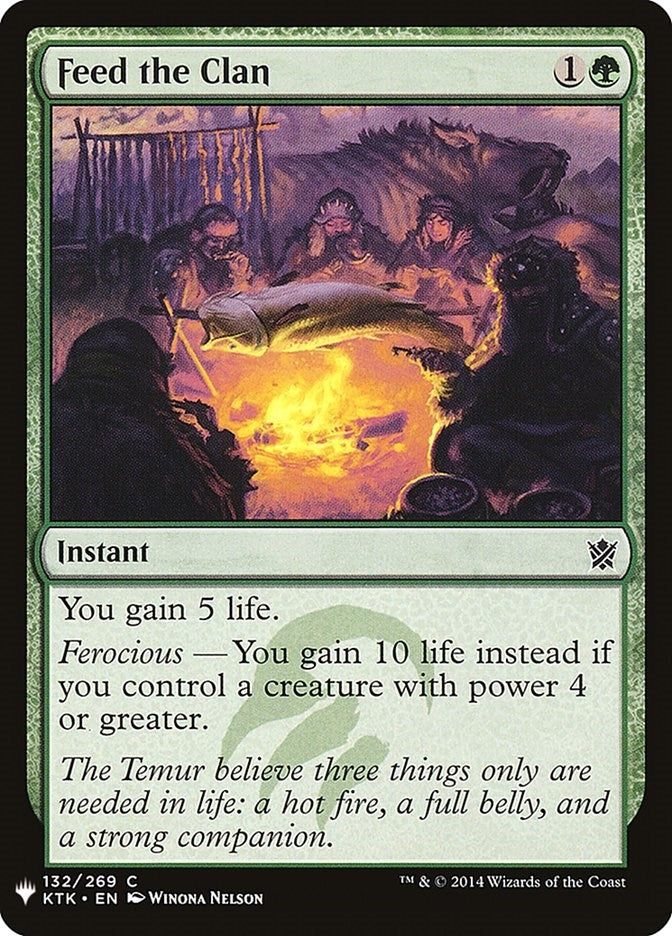 Image for Feed the Clan (132) (The List Reprints) - Magic: The Gathering