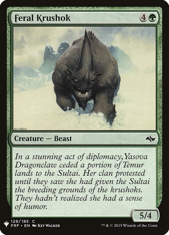 Image for Feral Krushok (128) (The List Reprints) - Magic: The Gathering