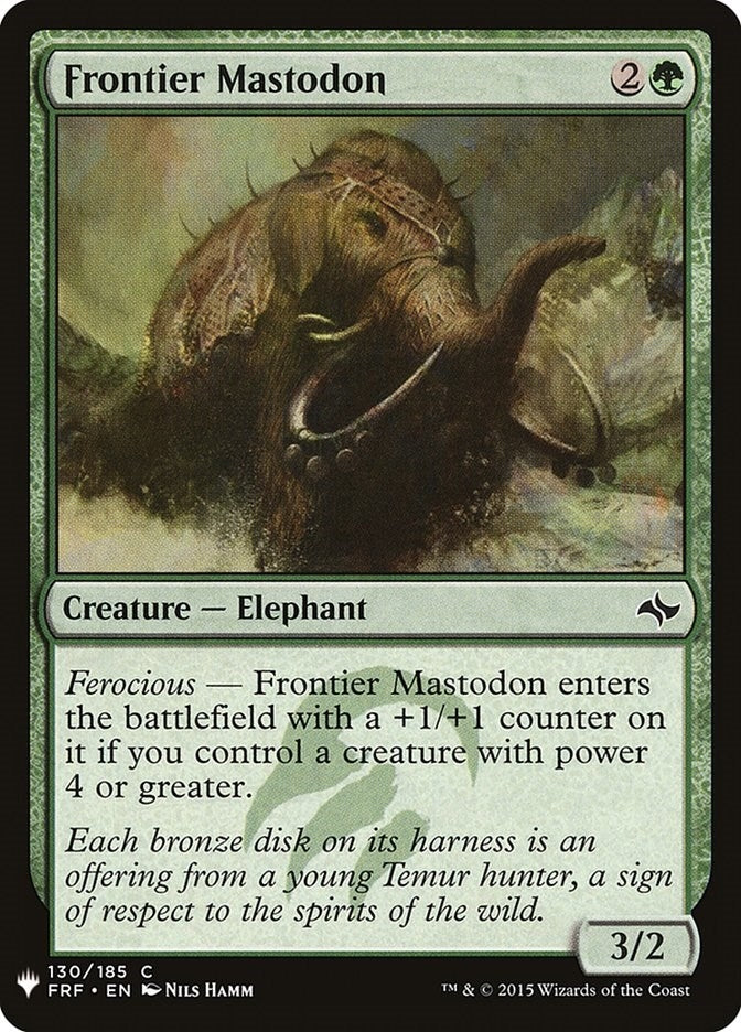 Image for Frontier Mastodon (130) (The List Reprints) - Magic: The Gathering