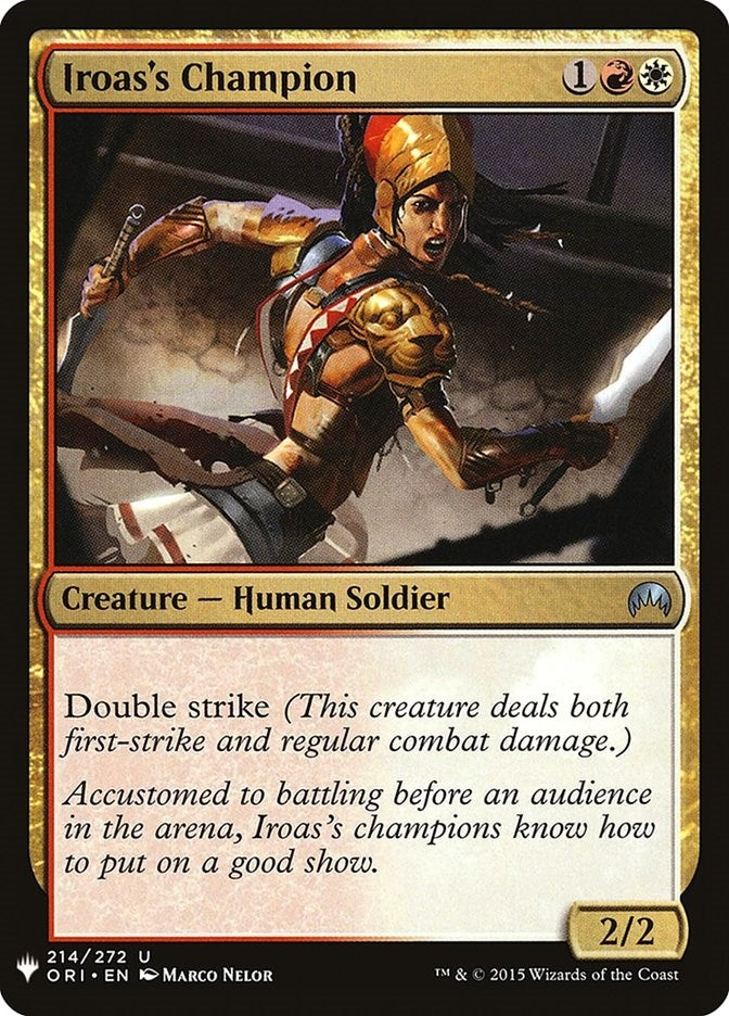 Image for Iroas's Champion (214) (The List Reprints) - Magic: The Gathering