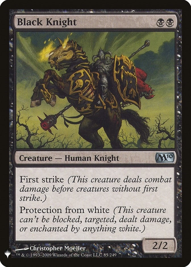 Image for Black Knight (85) (The List Reprints) - Magic: The Gathering