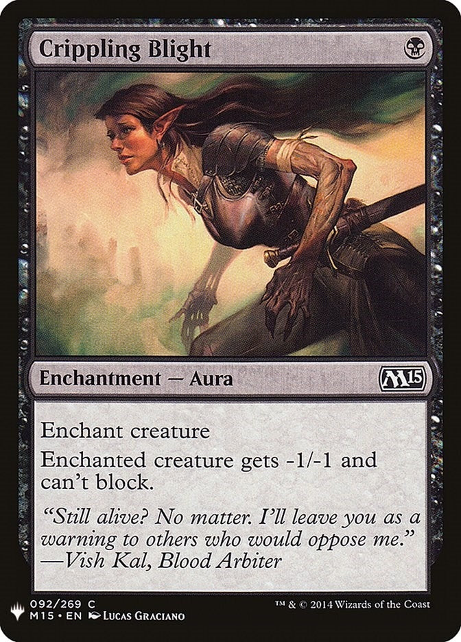 Image for Crippling Blight (92) (The List Reprints) - Magic: The Gathering