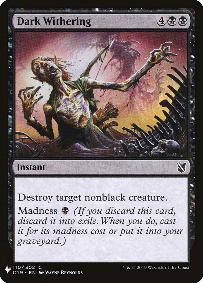 Image for Dark Withering (110) (The List Reprints) - Magic: The Gathering