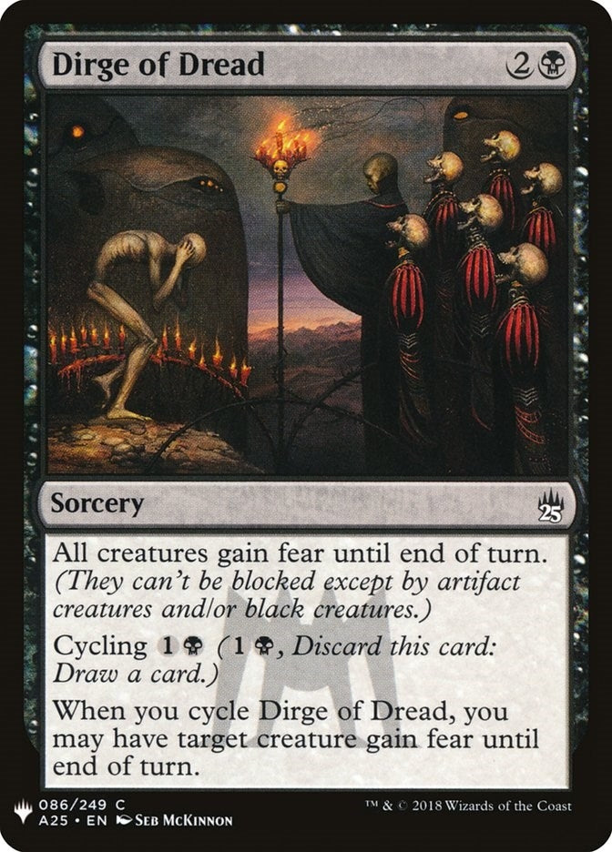 Image for Dirge of Dread (86) (The List Reprints) - Magic: The Gathering