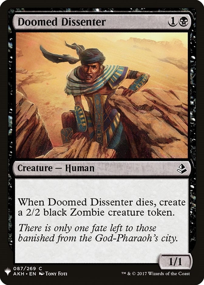 Image for Doomed Dissenter (87) (The List Reprints) - Magic: The Gathering