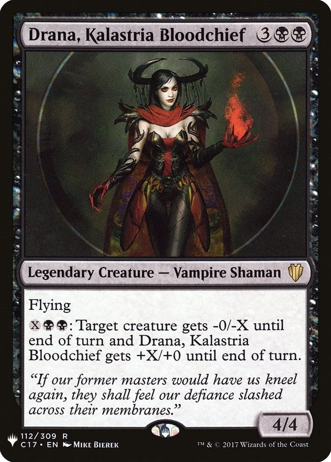 Image for Drana, Kalastria Bloodchief (112/309) (The List Reprints) - Magic: The Gathering