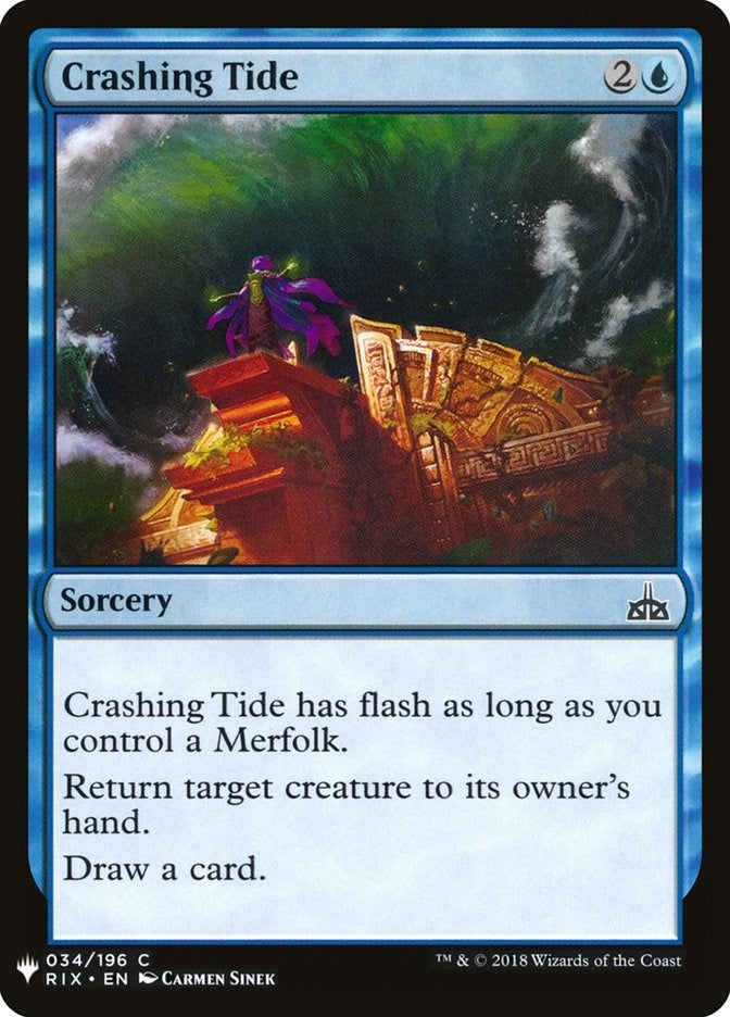 Image for Crashing Tide (34) (The List Reprints) - Magic: The Gathering