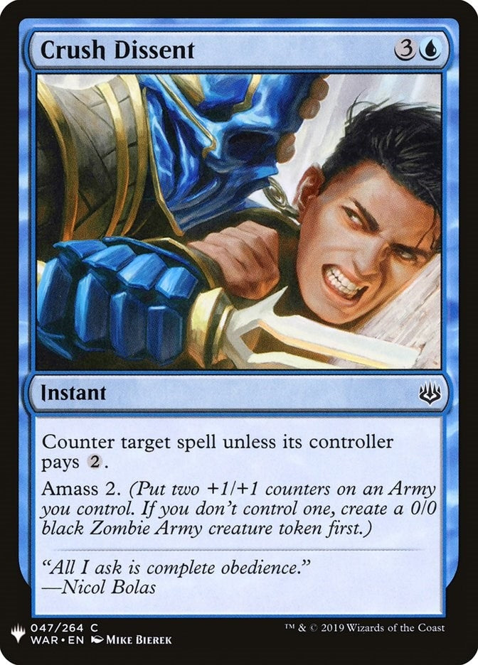 Image for Crush Dissent (47) (The List Reprints) - Magic: The Gathering