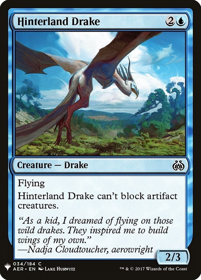 Image for Hinterland Drake (34) (The List Reprints) - Magic: The Gathering