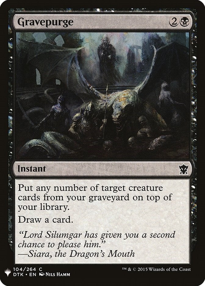 Image for Gravepurge (104) (The List Reprints) - Magic: The Gathering
