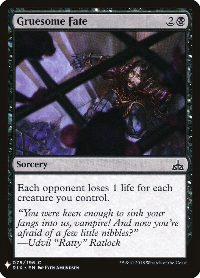 Image for Gruesome Fate (75) (The List Reprints) - Magic: The Gathering