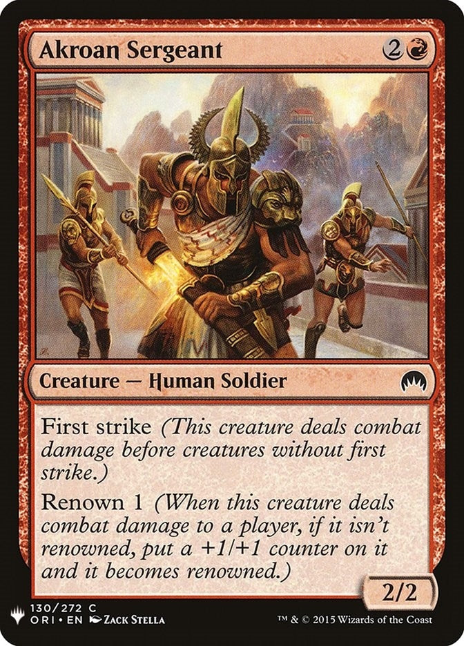 Image for Akroan Sergeant (130) (The List Reprints) - Magic: The Gathering
