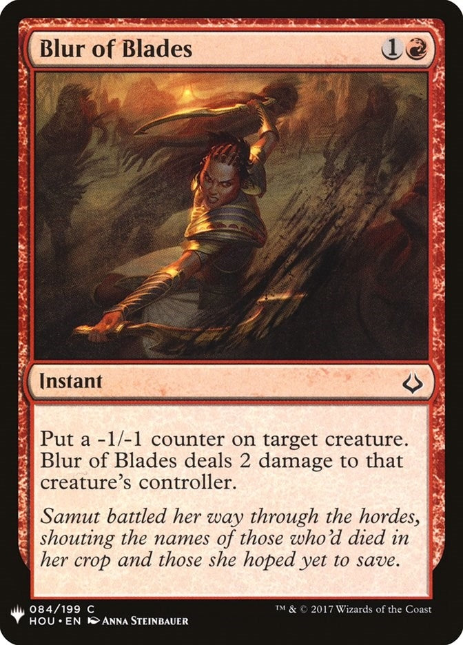 Image for Blur of Blades (84) (The List Reprints) - Magic: The Gathering