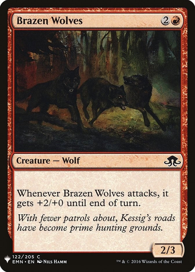 Image for Brazen Wolves (122) (The List Reprints) - Magic: The Gathering