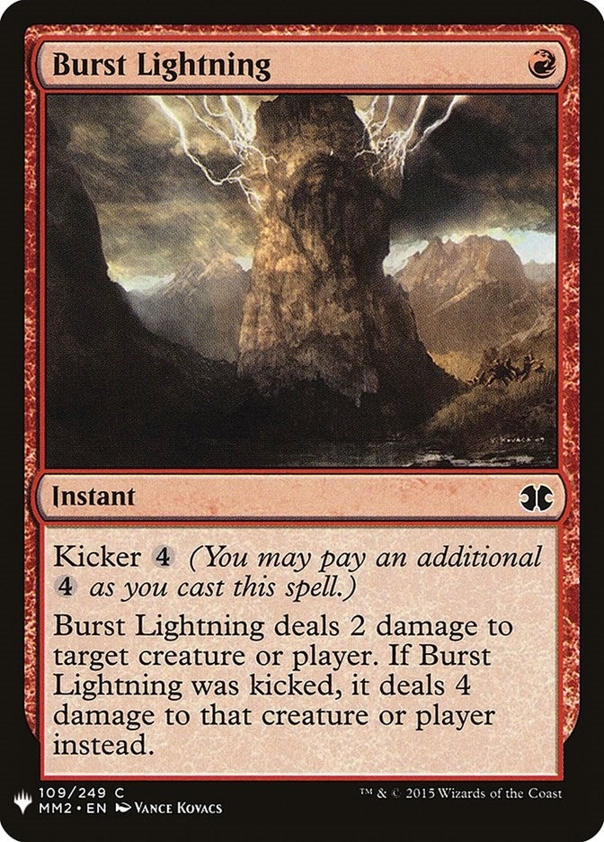 Image for Burst Lightning (MM2) (109) (The List Reprints) - Magic: The Gathering