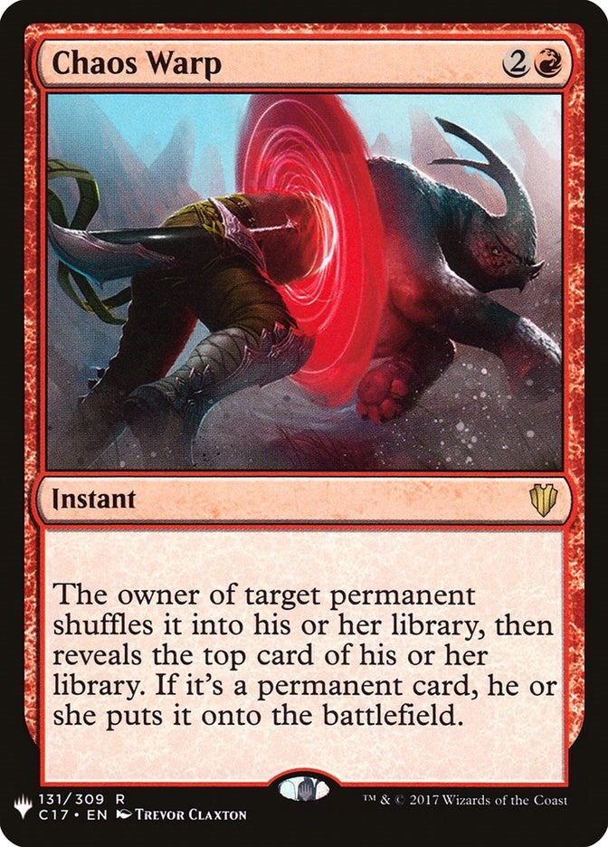 Image for Chaos Warp (C17) (131/309) (The List Reprints) - Magic: The Gathering