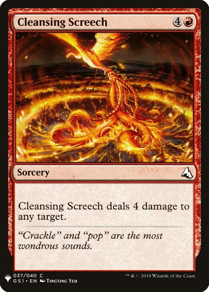 Image for Cleansing Screech (37) (The List Reprints) - Magic: The Gathering