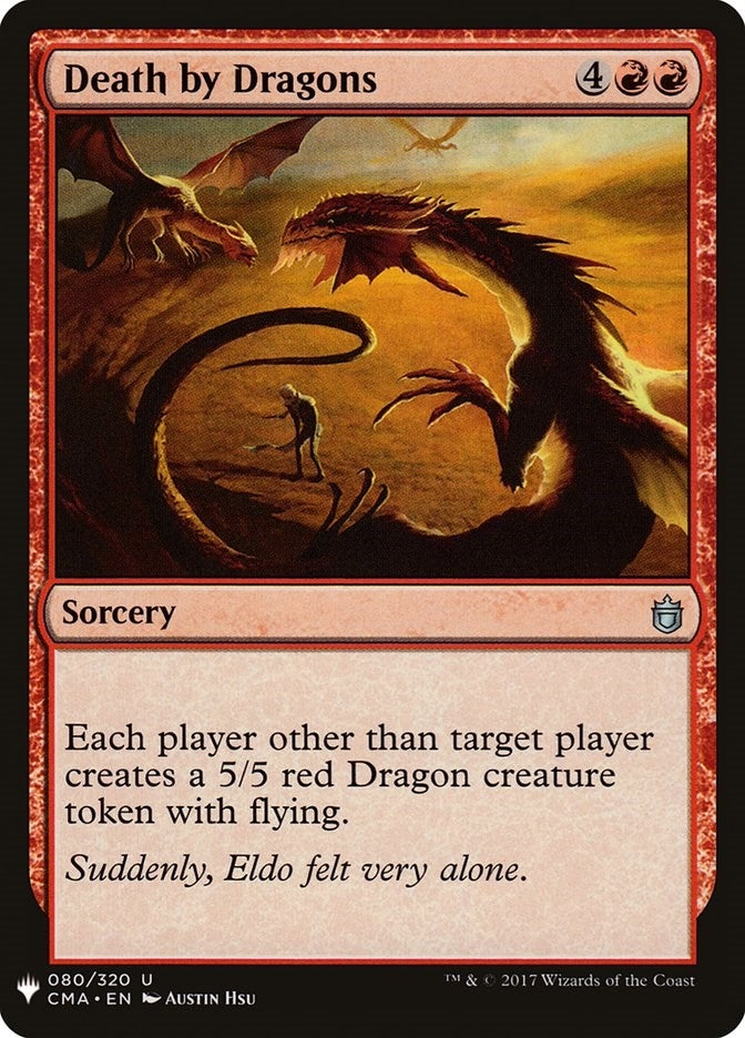Image for Death by Dragons (80) (The List Reprints) - Magic: The Gathering