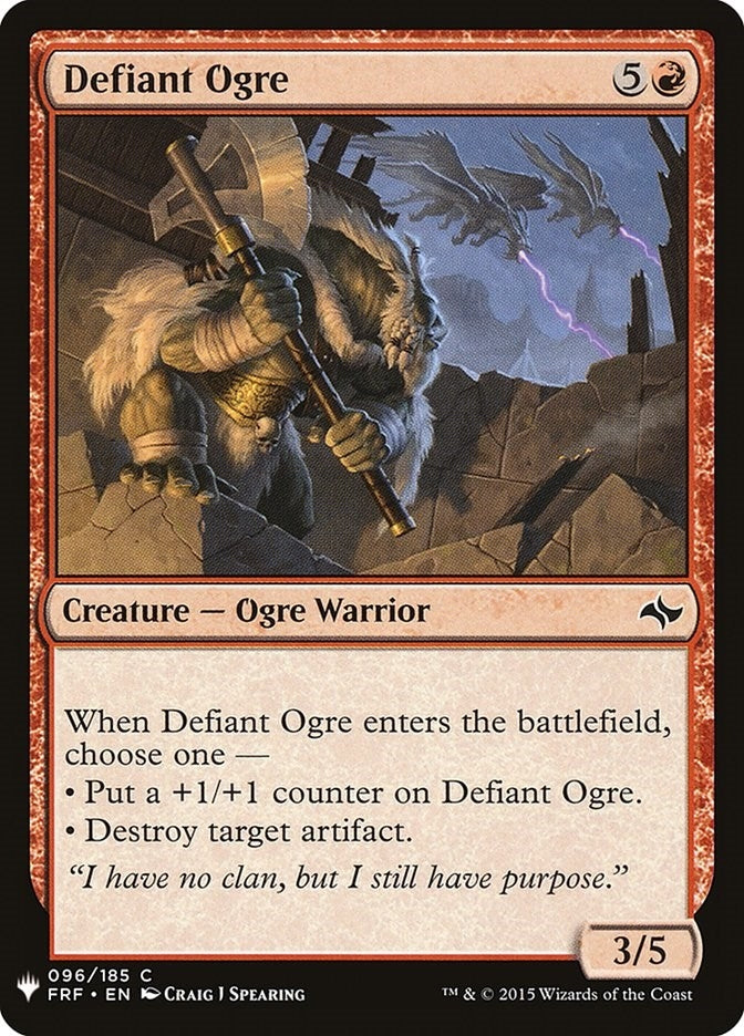 Image for Defiant Ogre (96) (The List Reprints) - Magic: The Gathering