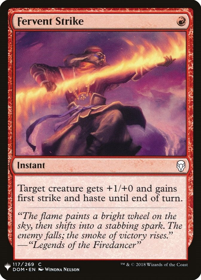 Image for Fervent Strike (117) (The List Reprints) - Magic: The Gathering