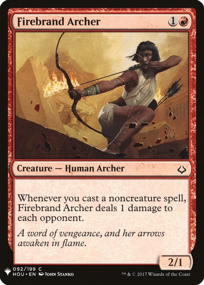 Image for Firebrand Archer (92) (The List Reprints) - Magic: The Gathering