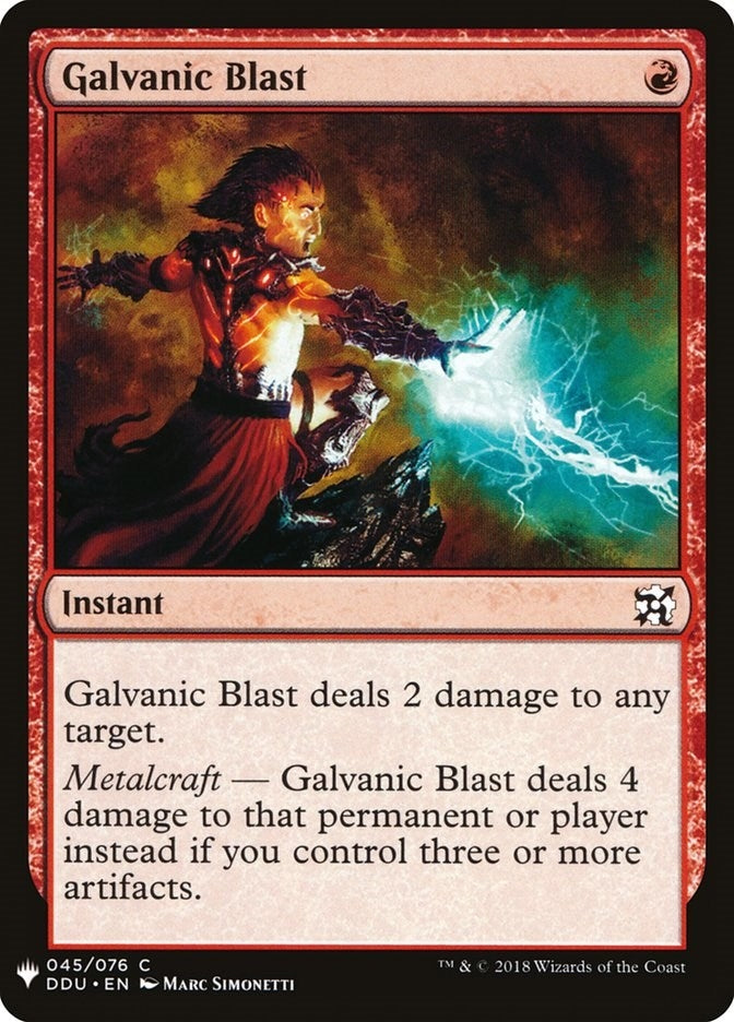 Image for Galvanic Blast (45) (The List Reprints) - Magic: The Gathering