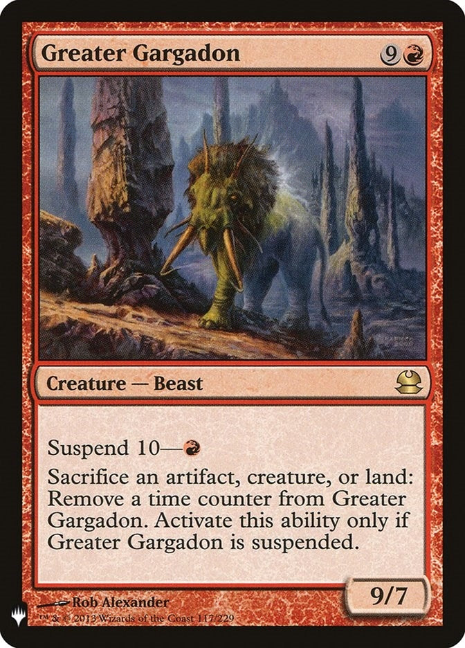 Image for Greater Gargadon (117) (The List Reprints) - Magic: The Gathering