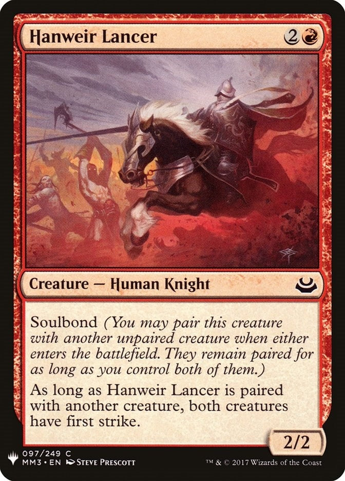 Image for Hanweir Lancer (97) (The List Reprints) - Magic: The Gathering