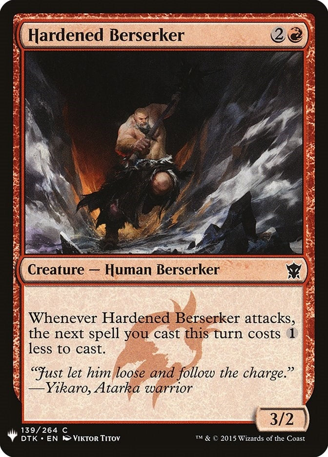 Image for Hardened Berserker (139) (The List Reprints) - Magic: The Gathering
