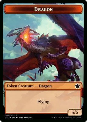 Image for Dragon (002) // Zombie Double-Sided Token (2 // 6) (Magic Game Night 2019) - Magic: The Gathering